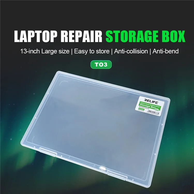 RELIFE TO3 Scatola di riparazione laptop 13 pollici Tablet Telefono Riparazione Scheda madre Viti Chip Organizer
