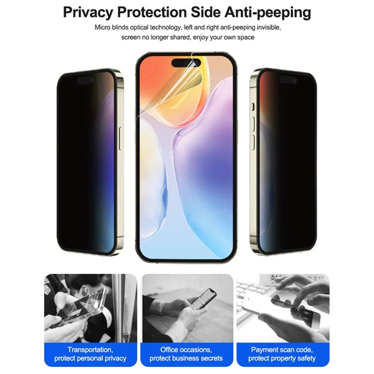 SUNSHINE 25PCS UV-2 Screen Protector No Angle Privacy PET Film for Phones Watches AirPods Cameras