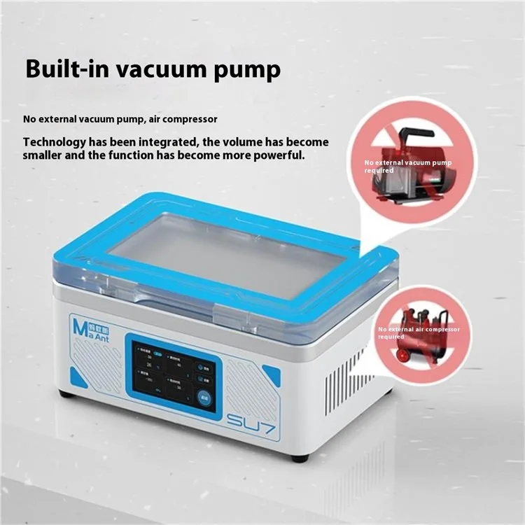 MAANT SU7 Mobile Phone Repair Tool Curved Screen Pressure Bonding Bubble Removal Machine - UK Plug
