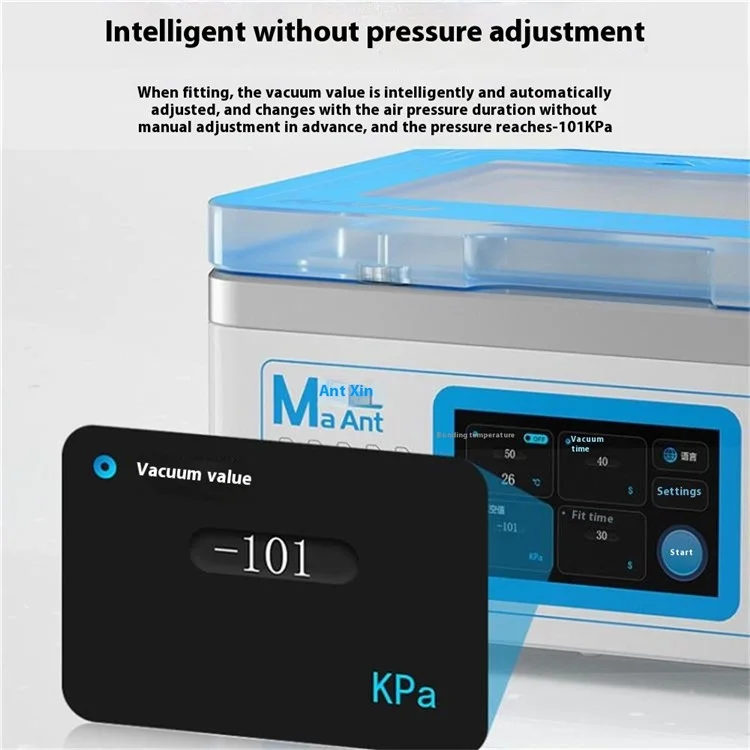 MAANT SU7 Mobile Phone Repair Tool Curved Screen Pressure Bonding Bubble Removal Machine - UK Plug