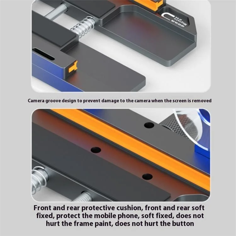 Suporte de Fixação MAANT H4 para Reparo de Celular - Ferramenta de Montagem Lateral para Manutenção de Smartphone / Remoção de Bateria / Desmontagem