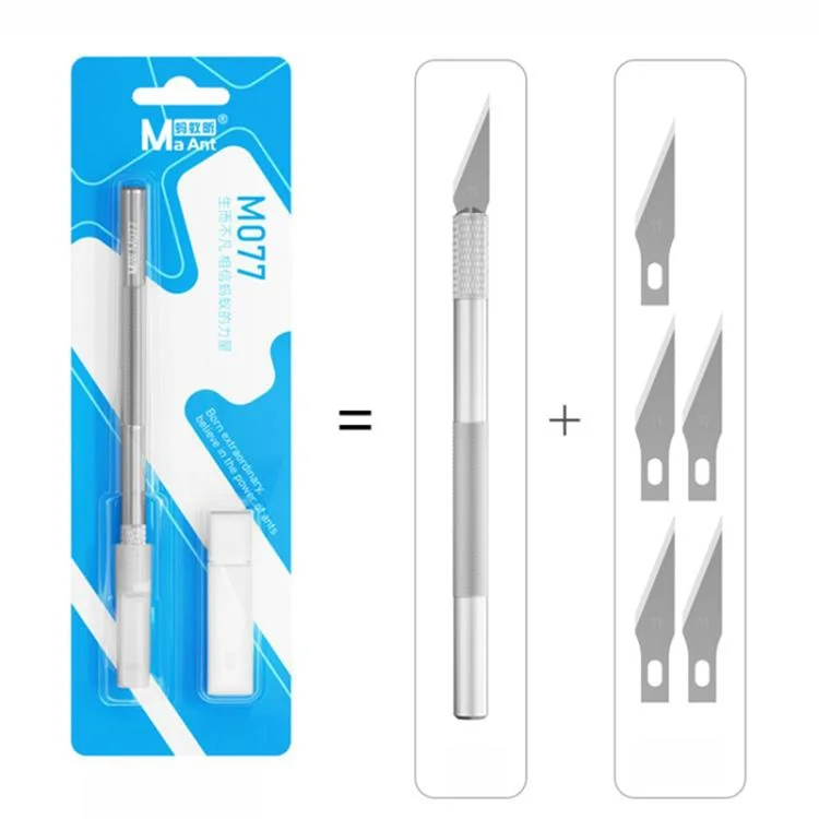 MAANT M077 Trousse d'outils de réparation 6-en-1 Retrait de couvercle arrière / Grattoir / Couteau de bricolage pour l'entretien des appareils mobiles