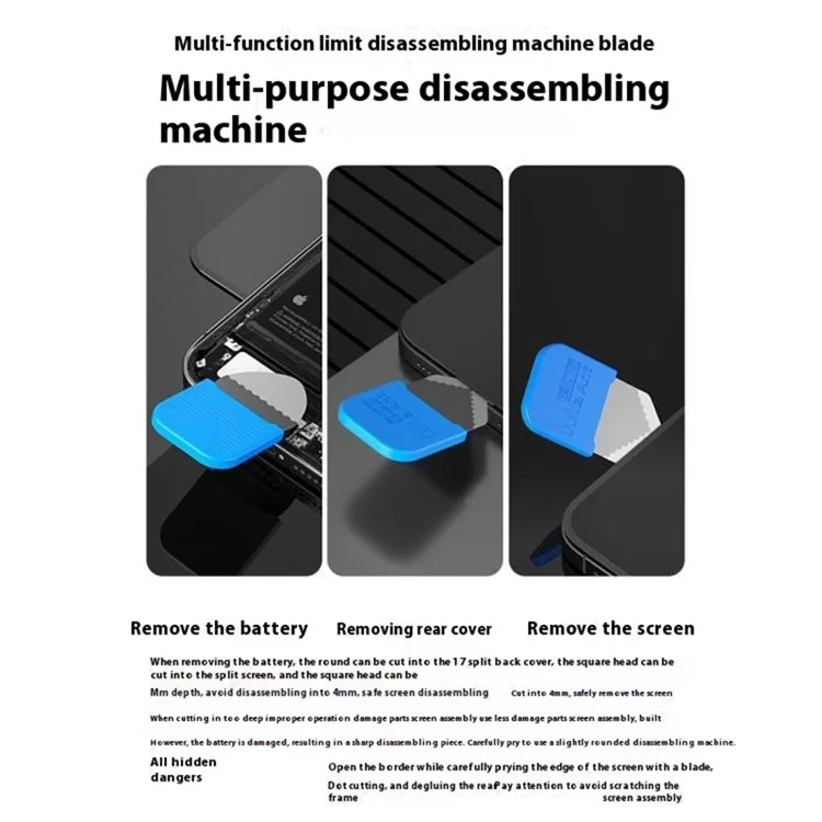 MAANT M074 5Pcs / Set Mobile Phone Repair Tool Kit Curved Screen Disassembly Blades for Smartphone Maintenance