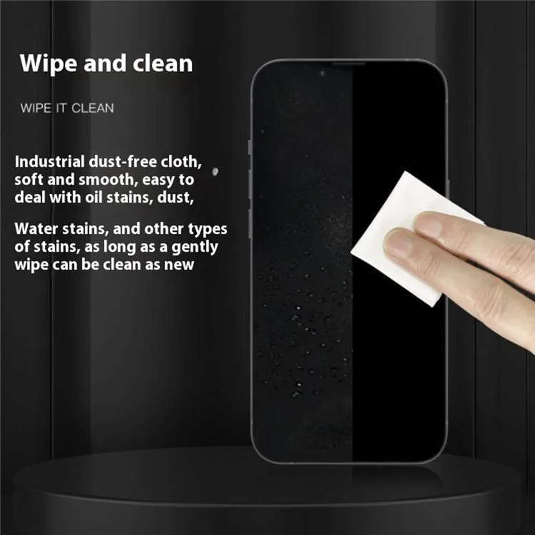 MAANT 100 Pcs  /  Pack Static Fiber Dust-Free Cloth Lint-Free Wipes LCD Screen Cleaning Cloth