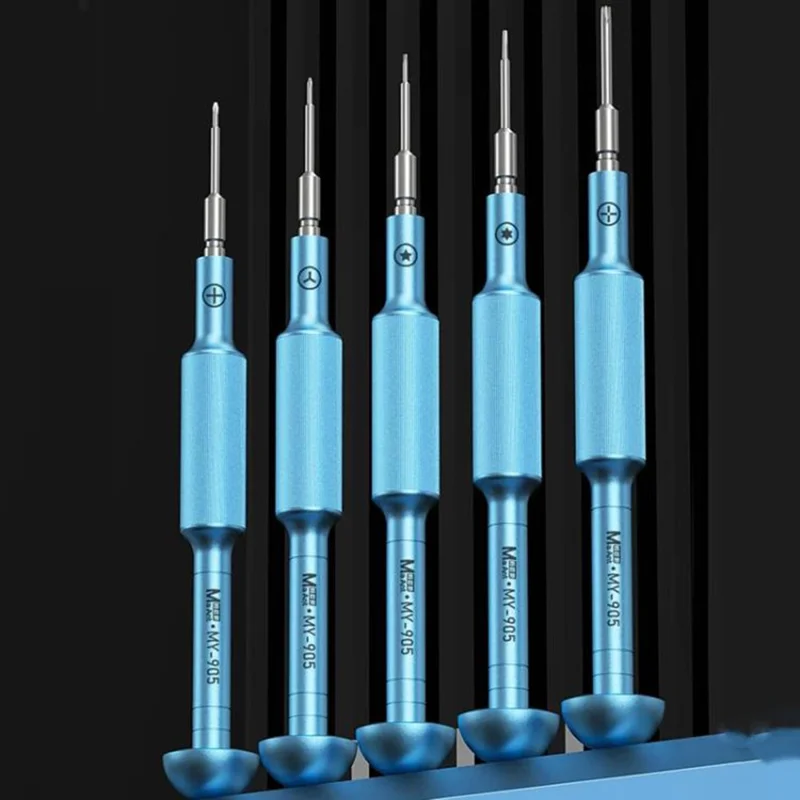 MAANT MY-905 5-teiliges Präzisions-Schraubendreher-Set mit rutschfestem Griff für Handyreparatur / Maintenancearbeiten