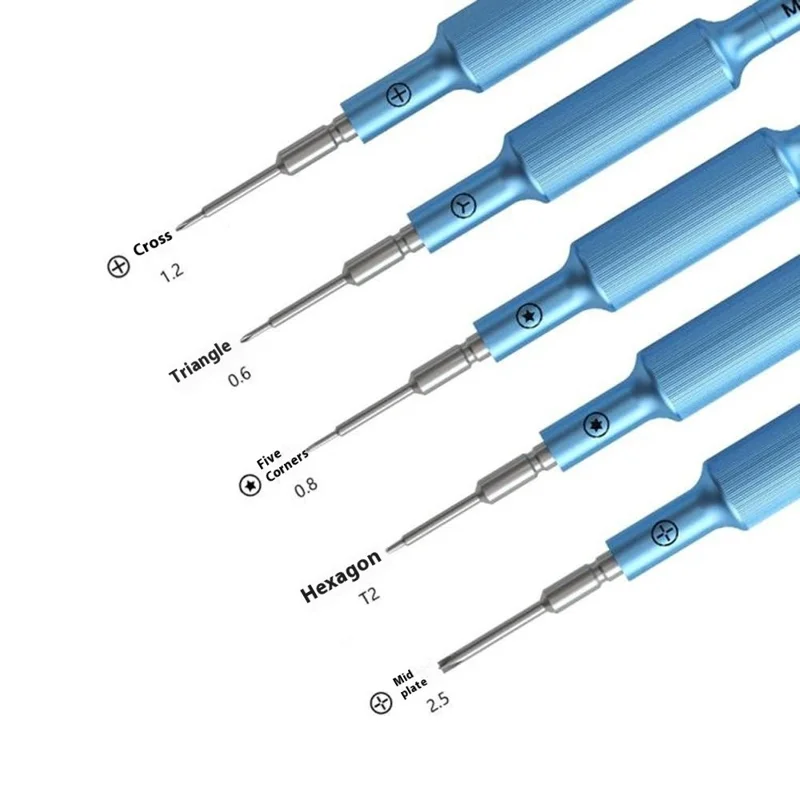 MAANT MY-905 5-teiliges Präzisions-Schraubendreher-Set mit rutschfestem Griff für Handyreparatur / Maintenancearbeiten