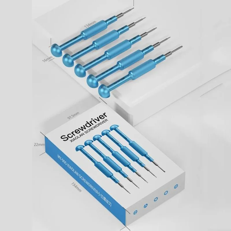 MAANT MY-905 5-teiliges Präzisions-Schraubendreher-Set mit rutschfestem Griff für Handyreparatur / Maintenancearbeiten