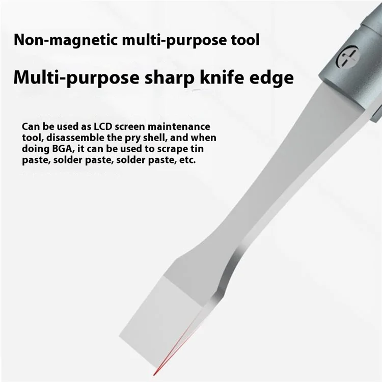 MAANT M-068 Phone Repair Non-Magnetic Stainless Steel Solder Scraper Tool For LCD Screen  /  BGA Rework  /  Prying