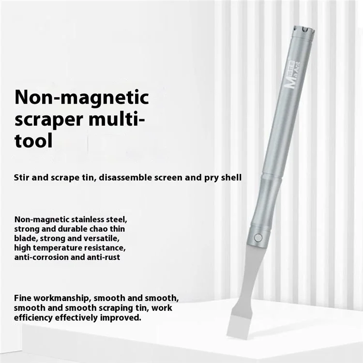 MAANT M-068 Phone Repair Non-Magnetic Stainless Steel Solder Scraper Tool For LCD Screen  /  BGA Rework  /  Prying