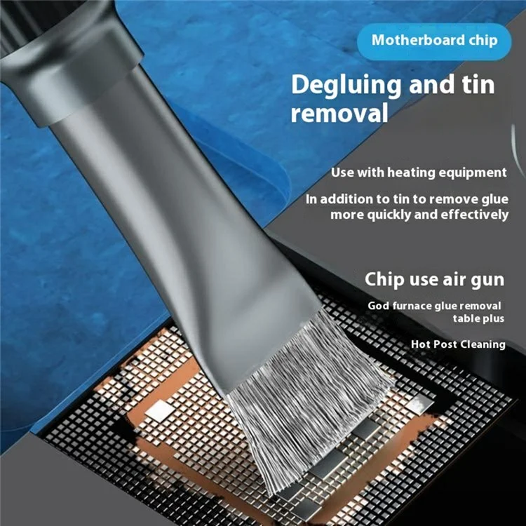 MAANT Dual-Head PCB Cleaning Brush Hard Bristle Steel Wire Anti-Static Board Chip Dust Removal Tool