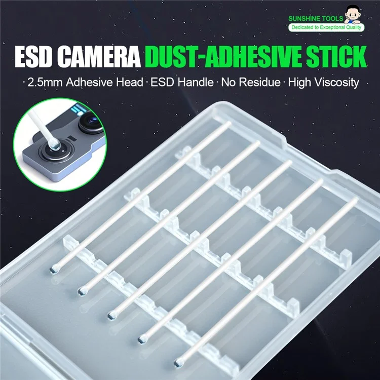 RELIFE RL-094A 10PCS ESD Camera Dust-Adhesive Stick Phone Lenses Optical Lenses Dust Removal No Residue