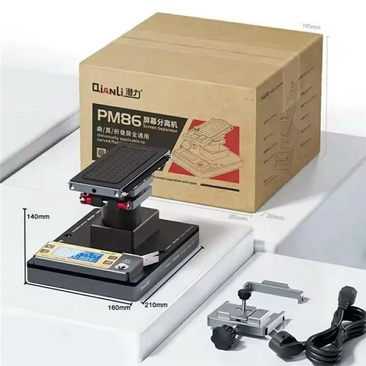 QIANLI PM86 Machine de séparation d'écran universelle à rotation à 360 degrés pour écrans incurvés, plats et pliables - Prise UE