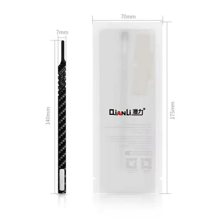 QIANLI TX01 For Electronics Ergonomic Design Carbon Fiber Non Magnetic Anti Static Universal Repair Knife Handle