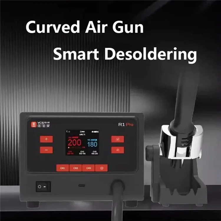 YCS R1 Pro HD Color Screen Hot Air Desoldering Station with Three Heating Modes - EU Plug