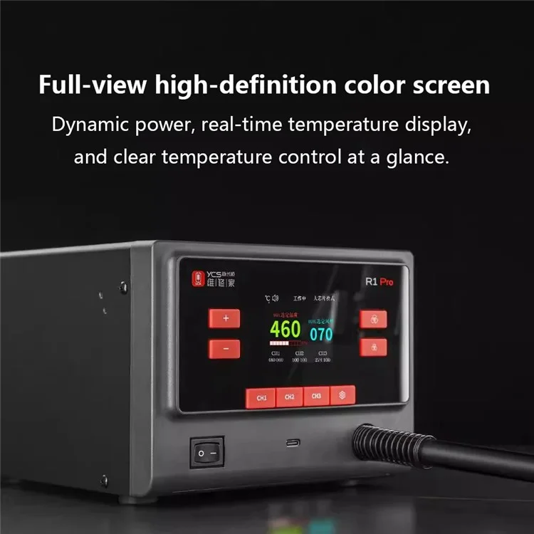 YCS R1 Pro HD Color Screen Hot Air Desoldering Station with Three Heating Modes - EU Plug