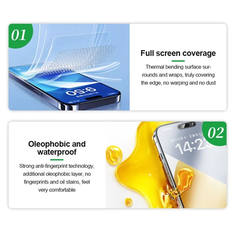 Protetor de Tela Hidrogel RELIFE GF-4 50 Unidades - Película Protetora Autorreparável em HD para Celulares, Resistente a Pressão