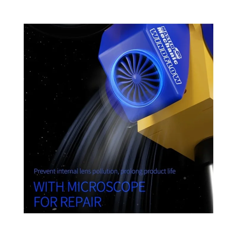 MECHANIC Windflow Aspiratore di Fumo per Microscopio con Forte Aspirazione per Saldatura / Lavori di Riparazione, Regolabile su 4 Velocità