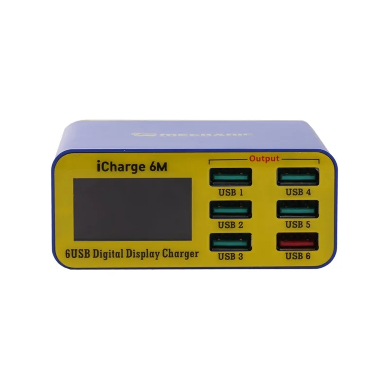 MECHANIC 6M QC 3.0 Cargador USB Inteligente de Carga Rápida con Pantalla LCD para Smartphones / Tablets - Enchufe EU