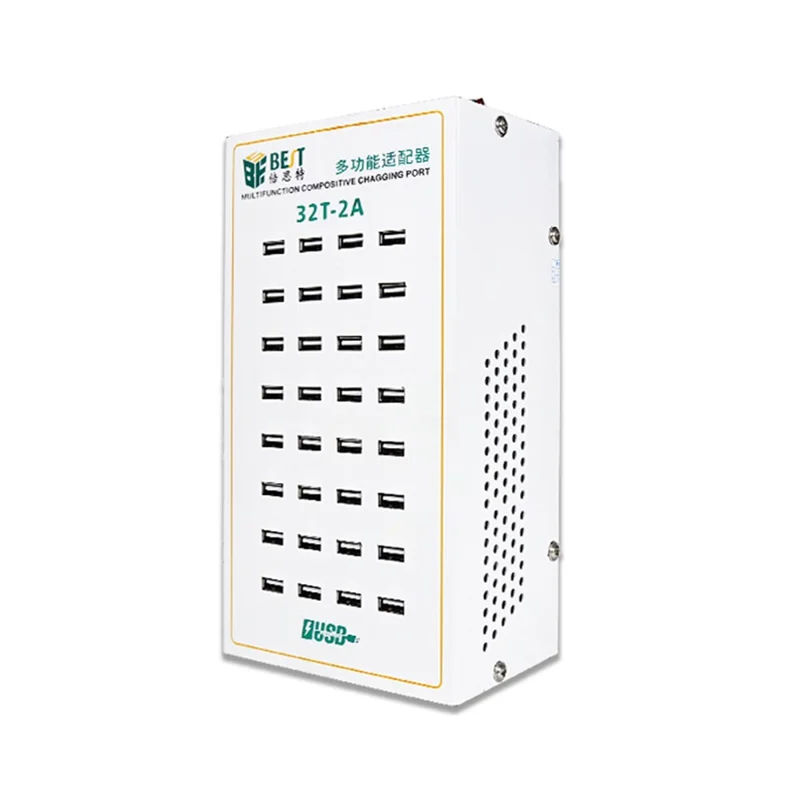 Station de charge multifonction BEST 32T-2A avec 32 ports USB, charge intelligente rapide pour plusieurs appareils