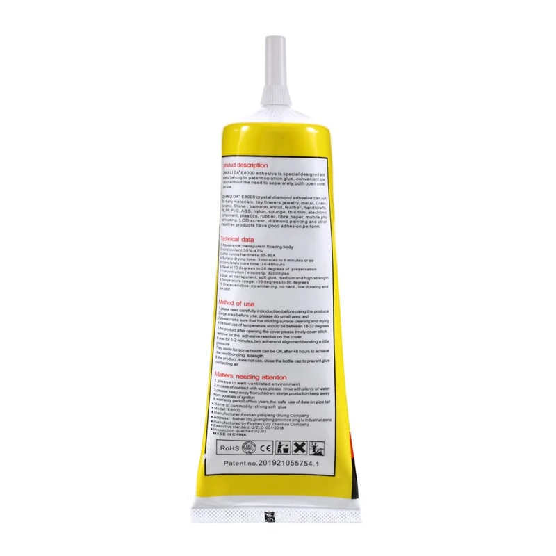 ZHANLIDA E8000 110ml Clear Adhesive Sealant Glue for DIY Diamond Clothes Shoes Phone Border Glue [MSDS Certification]