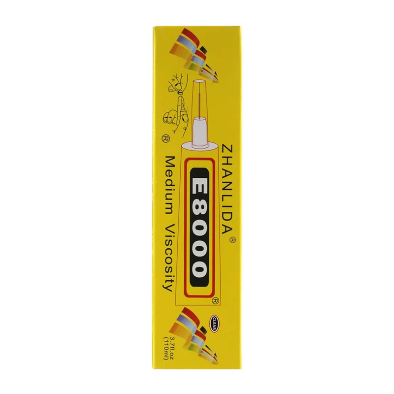 ZHANLIDA E8000 110ml Clear Adhesive Sealant Glue for DIY Diamond Clothes Shoes Phone Border Glue [MSDS Certification]