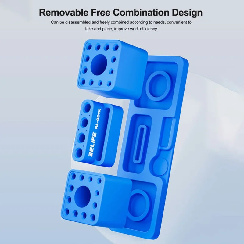 RELIFE RL-001K Multifunktionale Silikon-Aufbewahrungsbox Organizer Hitzebeständig Magnetische Adsorption - Blau