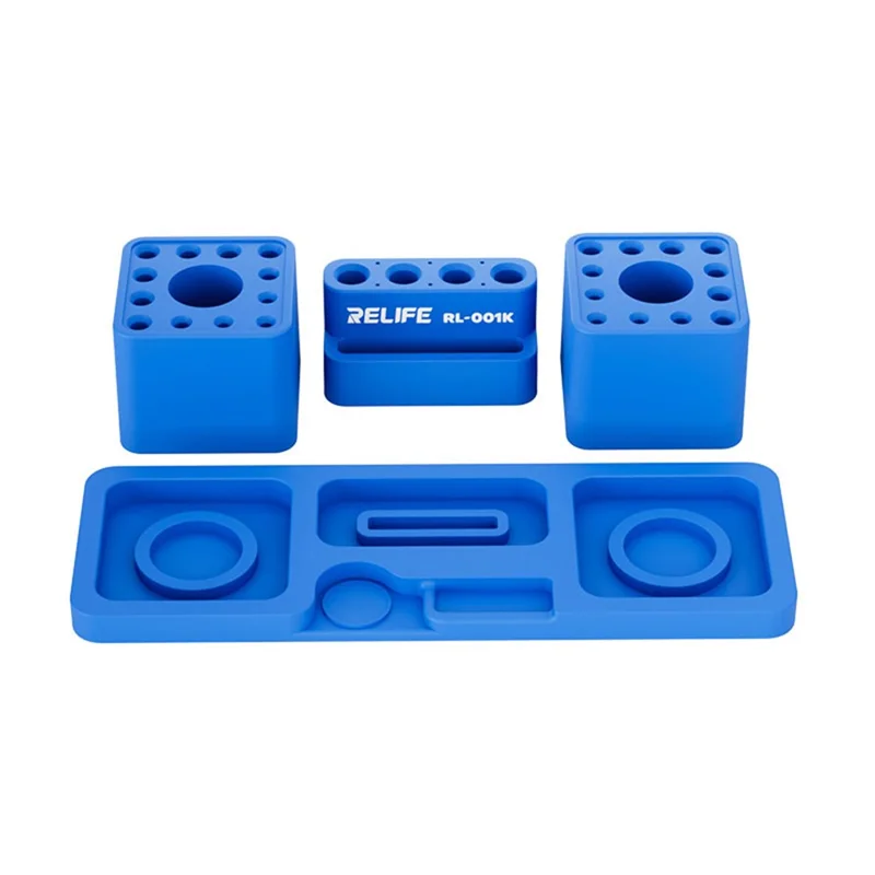 RELIFE RL-001K Multifunktionale Silikon-Aufbewahrungsbox Organizer Hitzebeständig Magnetische Adsorption - Blau