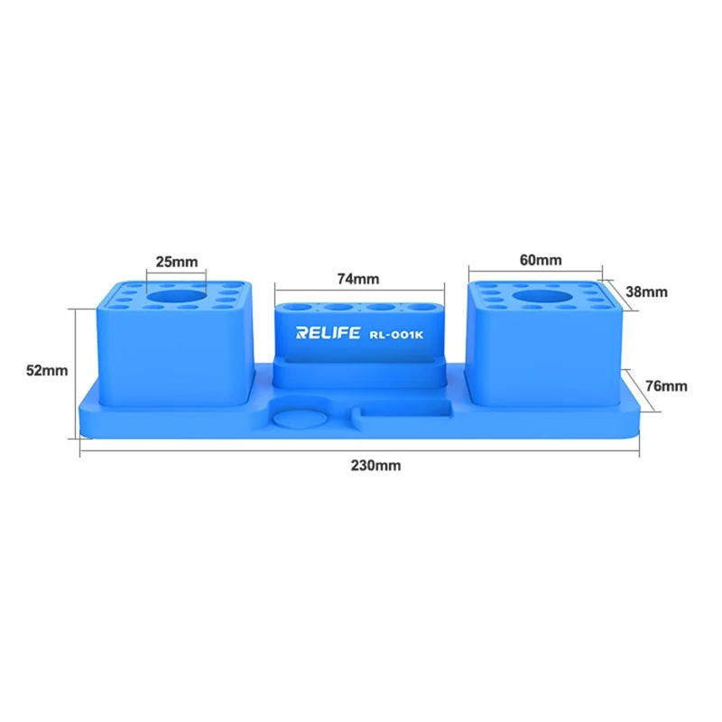 RELIFE RL-001K Multifunktionale Silikon-Aufbewahrungsbox Organizer Hitzebeständig Magnetische Adsorption - Blau