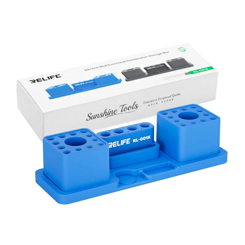 RELIFE RL-001K Multifunktionale Silikon-Aufbewahrungsbox Organizer Hitzebeständig Magnetische Adsorption - Blau