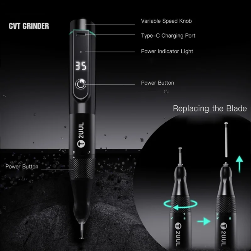 2UUL DA84 CVT Phone Repair Grinding Pen Engraving Tool for Metal / Glass / Ceramic / Plastic / Wood