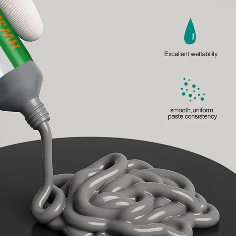 RELIFE HW32S Pâte à souder écologique sans plomb de 10 CC avec seringue pour réparation de PCB