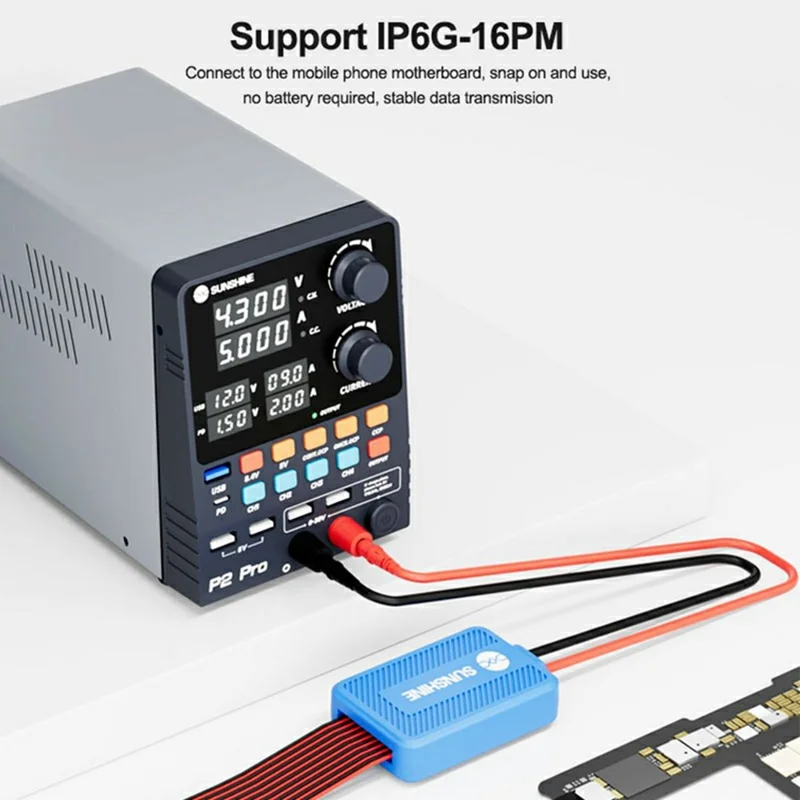 SUNSHINE SS-905K для iPhone 6 - iPhone 16 Pro Max Кабель для проверки питания и ремонта телефона с управлением загрузкой и силиконовой линией
