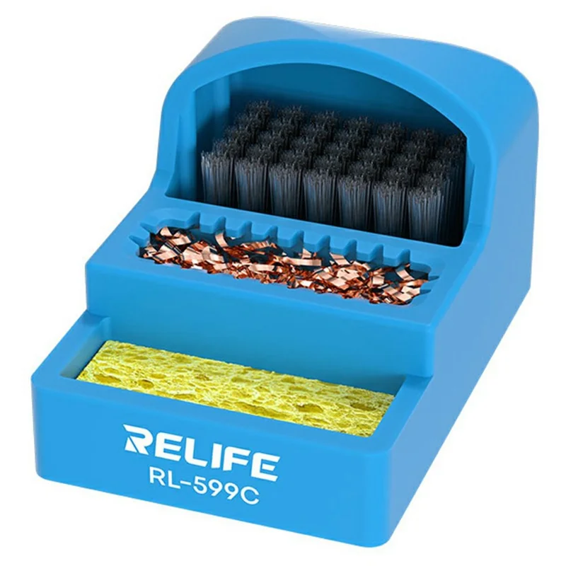 RELIFE RL-599C Pulitore per Punte di Saldatura 3 in 1 Resistente all'Alta Temperatura