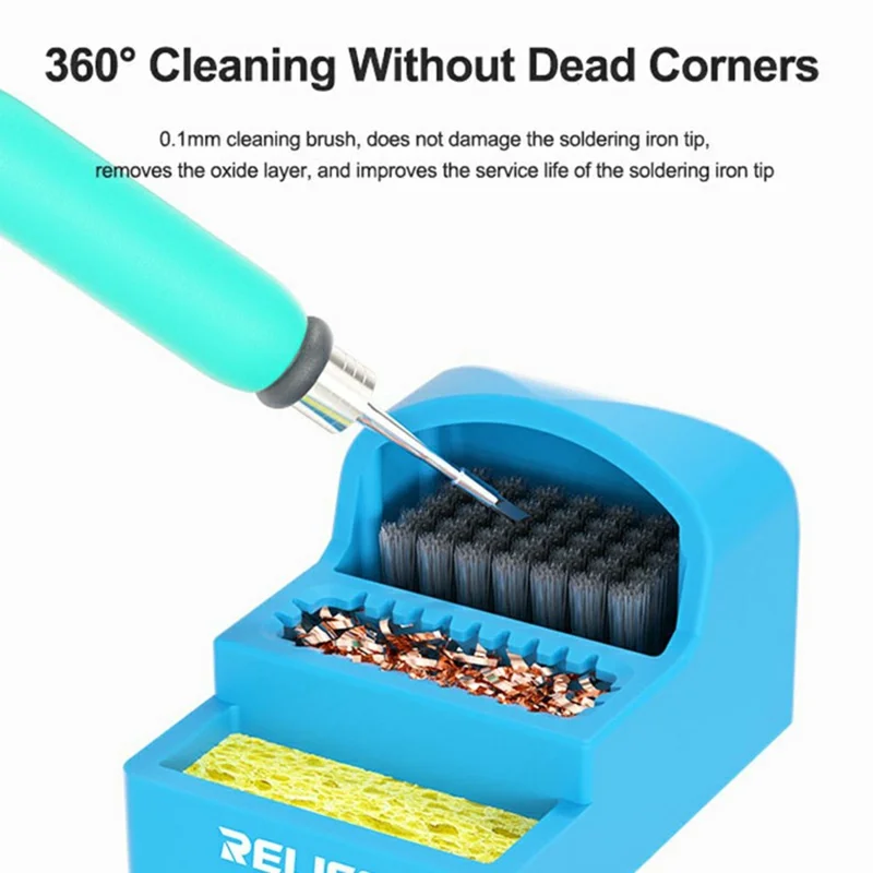 RELIFE RL-599C Pulitore per Punte di Saldatura 3 in 1 Resistente all'Alta Temperatura