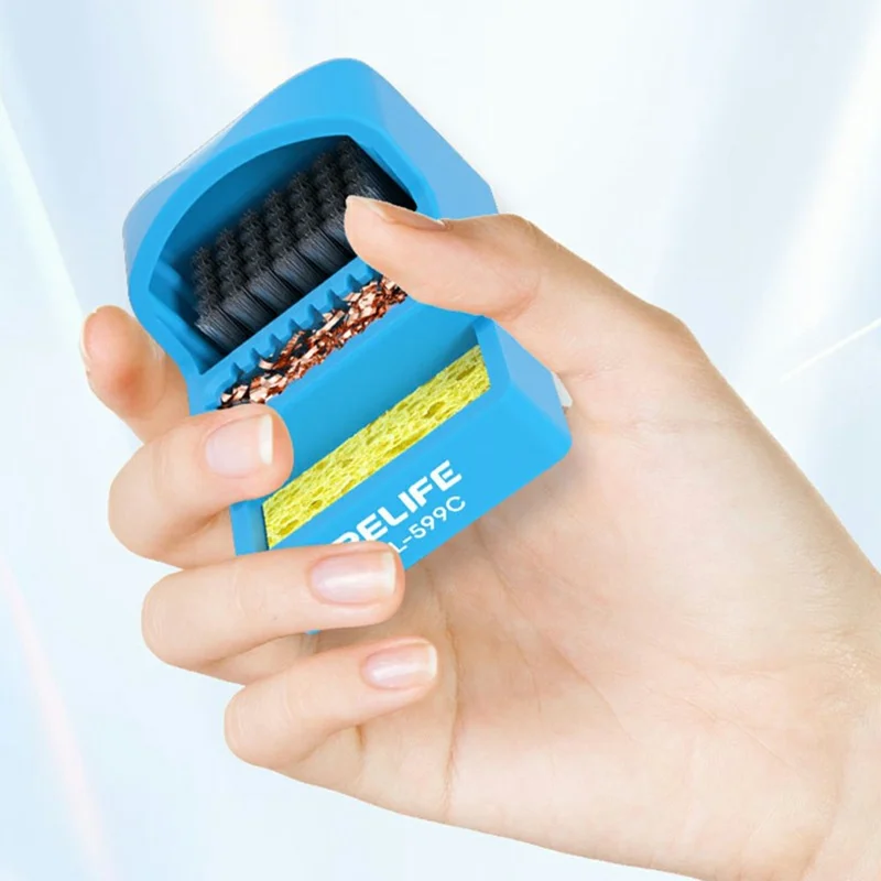 RELIFE RL-599C Pulitore per Punte di Saldatura 3 in 1 Resistente all'Alta Temperatura