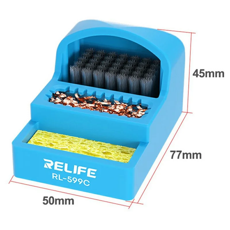 RELIFE RL-599C Pulitore per Punte di Saldatura 3 in 1 Resistente all'Alta Temperatura