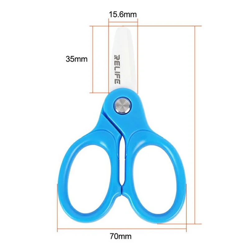 RELIFE RL-102A Ceramic Blade Mini Insulated Scissors for Mobile Phone Repair Battery Cable Cutter