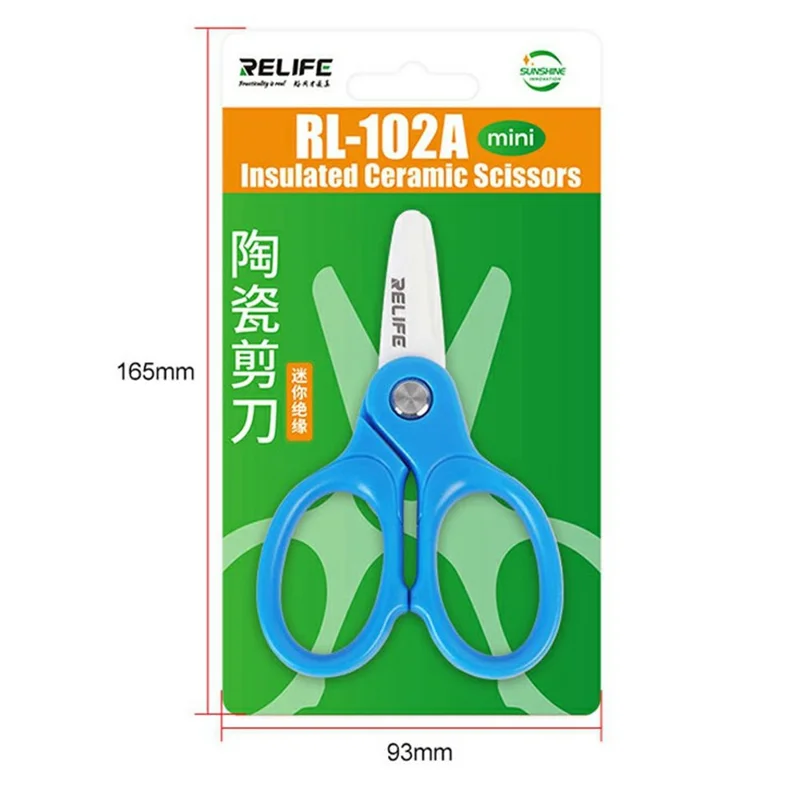 RELIFE RL-102A Ceramic Blade Mini Insulated Scissors for Mobile Phone Repair Battery Cable Cutter