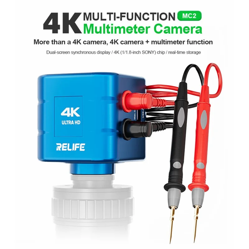RELIFE MC2 Multimeter Kamera 4K Digitalmultimeter Doppelbildschirm Synchronanzeige für effiziente Wartung