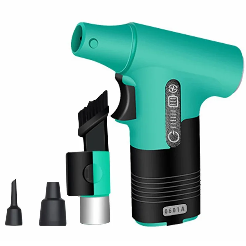 Handheld Blower Vacuum Cleaner Cordless Rechargeable 3-Speed Adjustable for Home / Car / Office - Green