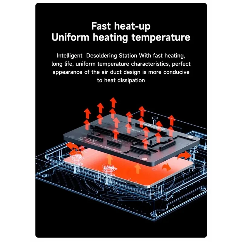 XZZ L2023 Per iPhone X-15 Pro Max Serie Stazione Intelligente di Dissaldatura con Controllo Temperatura e Riscaldamento Rapido per Riparazione Schede Madri - Spina EU