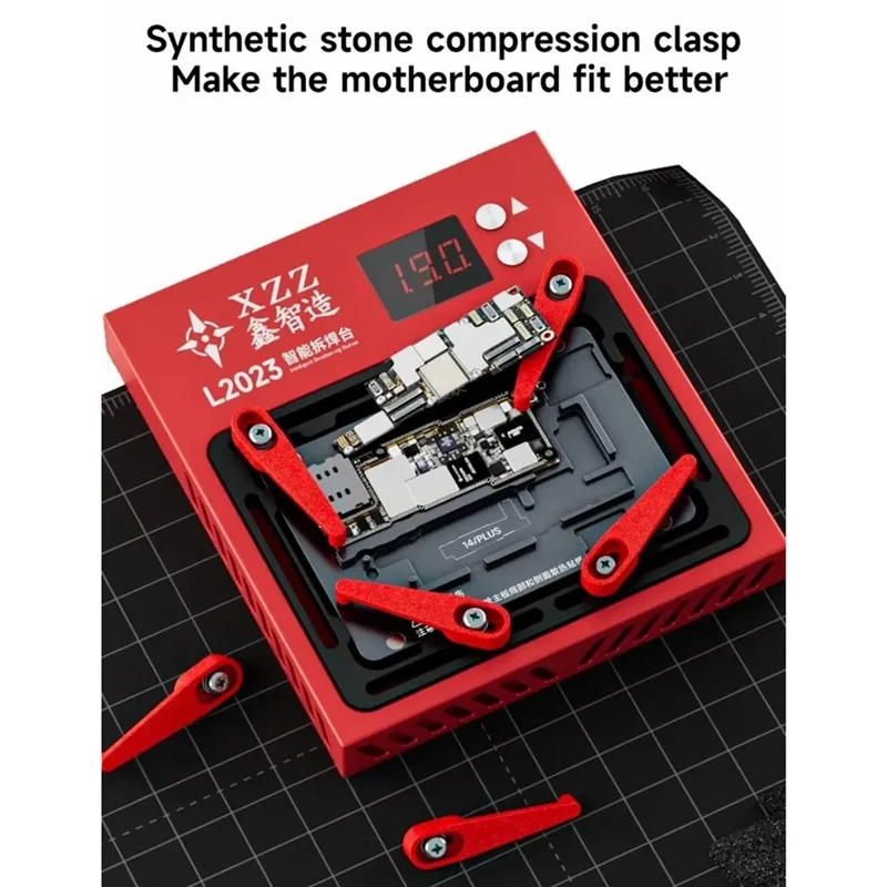 XZZ L2023 Per iPhone X-15 Pro Max Serie Stazione Intelligente di Dissaldatura con Controllo Temperatura e Riscaldamento Rapido per Riparazione Schede Madri - Spina EU
