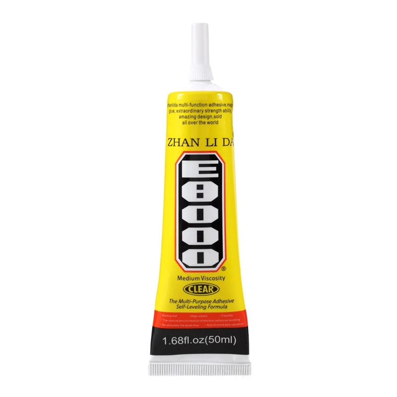 ZHANLIDA E8000 50ml Clear Adhesive Sealant Glue for DIY Diamond Clothes Shoes Phone Border Glue [MSDS Certification]