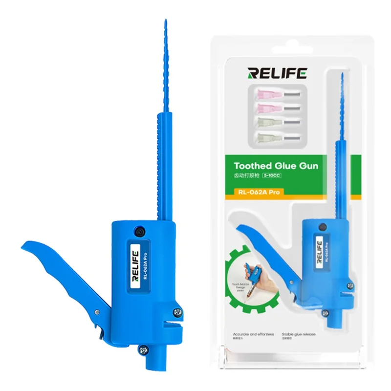 RELIFE RL-062A Pro Zahnradgetriebene Klebepistole 5-10 ml Spritze Tragbarer Klebstoffspender