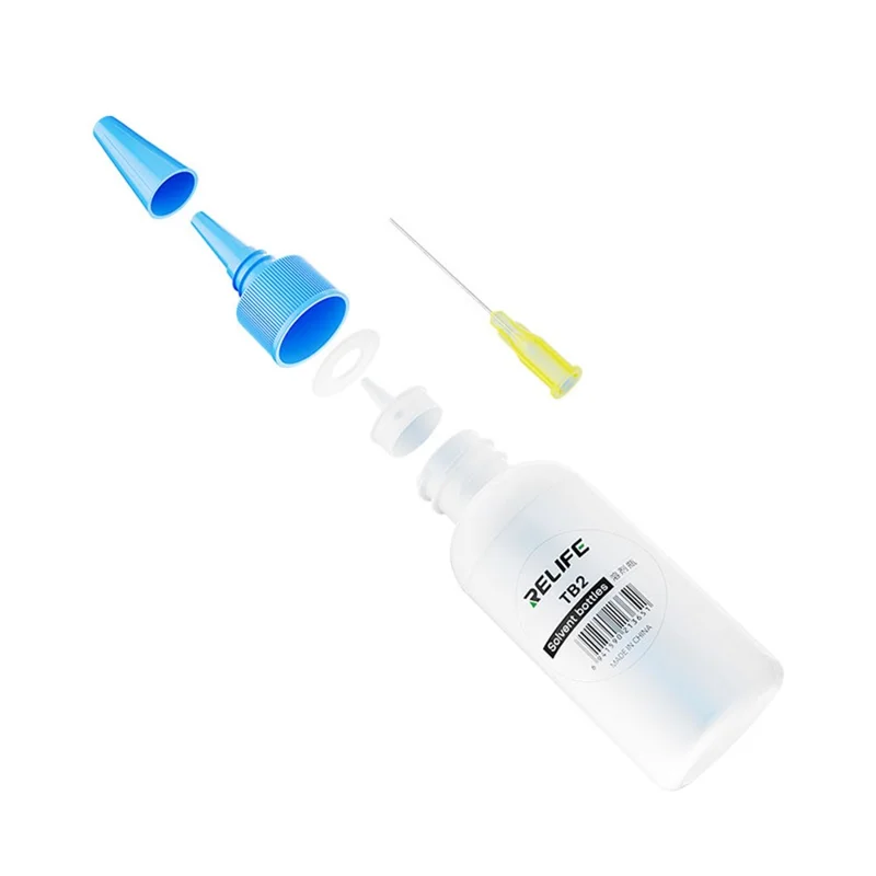 RELIFE TB2 Bottiglia di solvente per tubo ad ago Strumento di pulizia per circuiti stampati per telefoni cellulari Aiuto per la saldatura Anticorrosione
