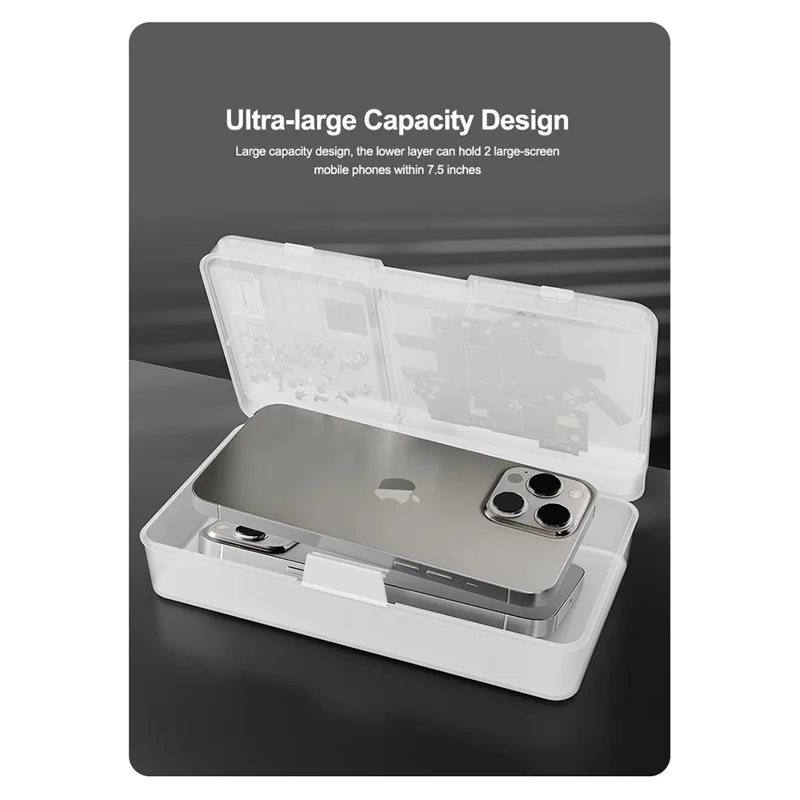 SUNSHINE SS-001A Pro Digital Memory Design Double Layer PVC Storage Box for Mobile Phone Motherboards Screws