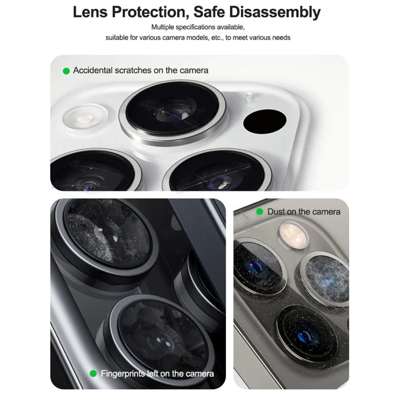 RELIFE RL-099 4 Peças / Conjunto Tampa Protetora Magnética de Metal para Lente de Câmera de Celular com Proteção Contra Luz Azul
