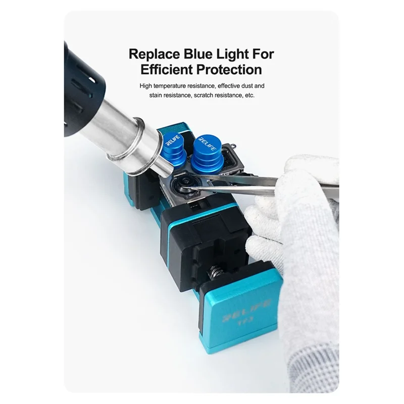 RELIFE RL-099 4 Peças / Conjunto Tampa Protetora Magnética de Metal para Lente de Câmera de Celular com Proteção Contra Luz Azul