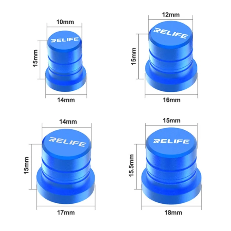 RELIFE RL-099 4 Peças / Conjunto Tampa Protetora Magnética de Metal para Lente de Câmera de Celular com Proteção Contra Luz Azul