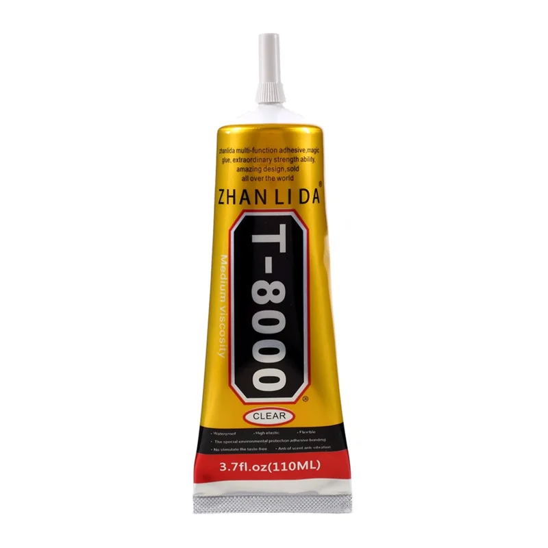 ZHANLIDA T8000 110ml Adhesive Sealant Glue for DIY Diamond Clothes Shoes Phone Border Glue [MSDS Certification]